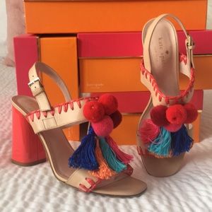 Gorgeous Kate Spade sandal with chunky heel.